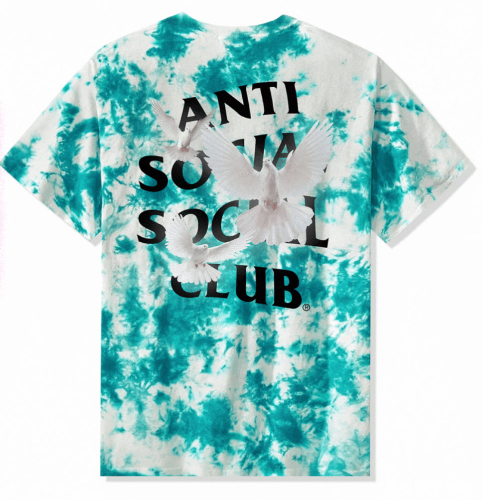 Antisocial Club Appreciate Life Tie-Dye Tee - Teal (XL)