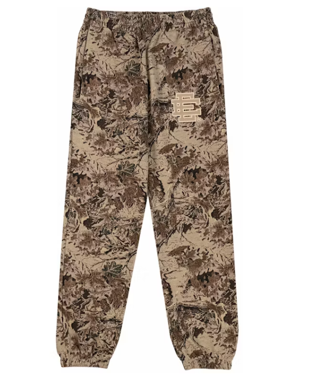 New Eric Emanuel EE Basic Sweatpant Tan EE/Leafy Camo (L)