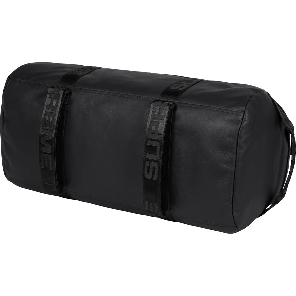 New Supreme Leather Duffle Bag Black