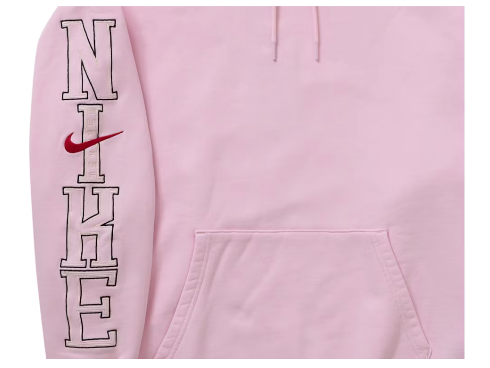 Supreme Nike Hooded Sweatshirt Light Pink ( XL )