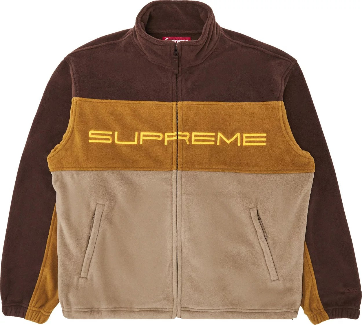 New Supreme Polartec Zip Jacket 'Brown'(L)