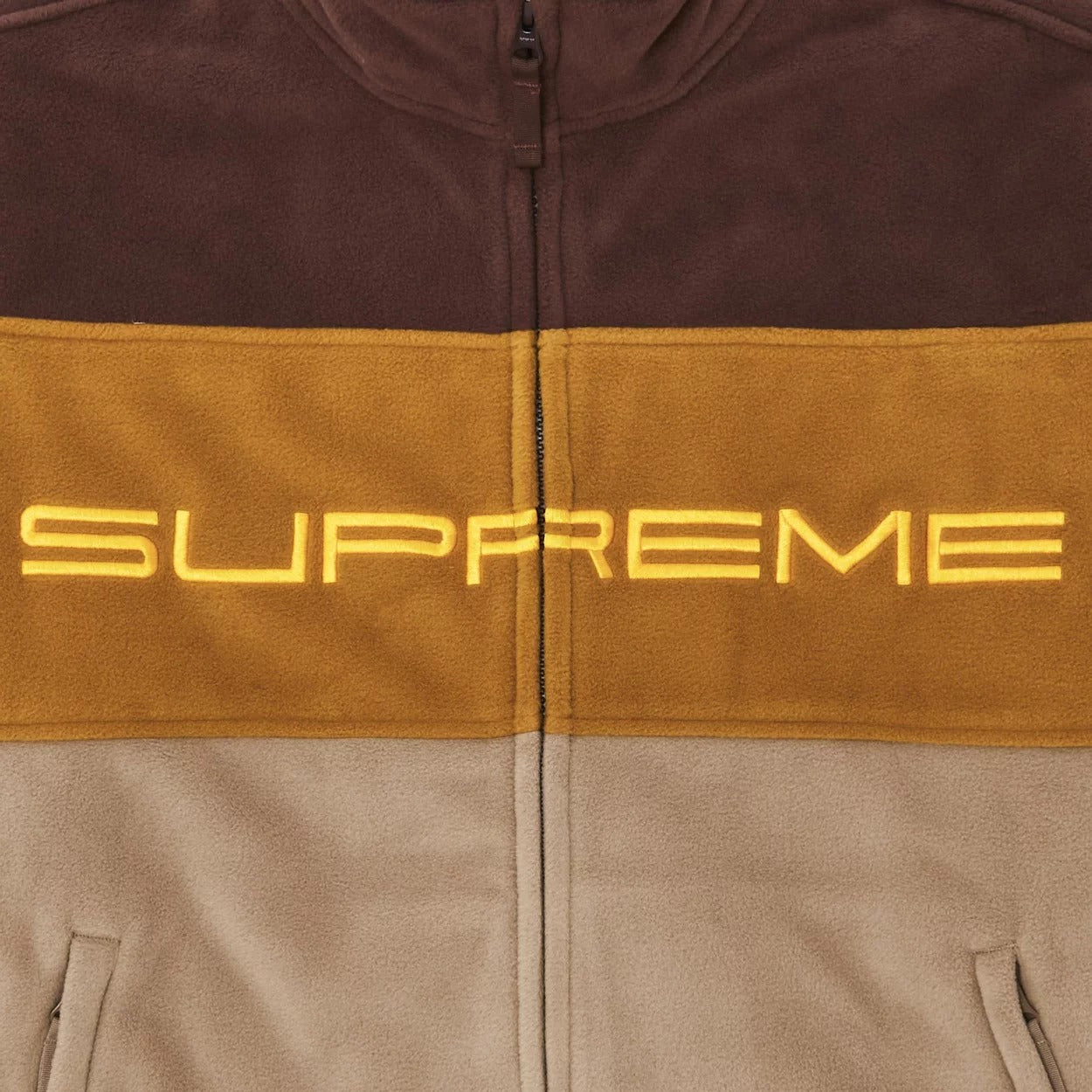 New Supreme Polartec Zip Jacket 'Brown'(L)